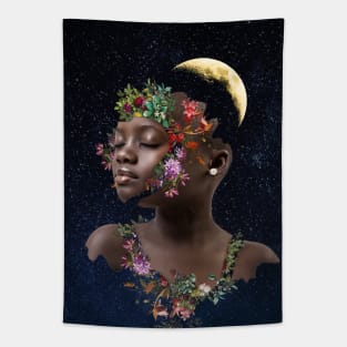 Moon Flower Tapestry