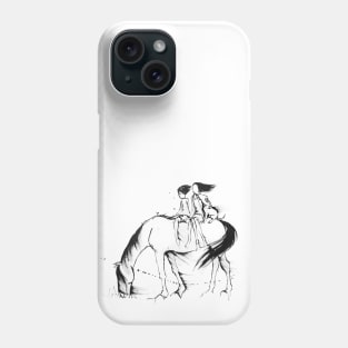 Forever Moments - Kids on a horse with their dog Phone Case