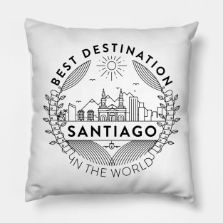 Santiago Minimal Badge Design Pillow