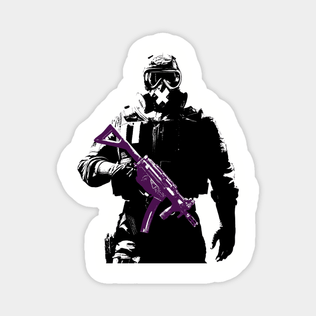 Rainbow Six Siege Mute T-Shirt Magnet by Donut