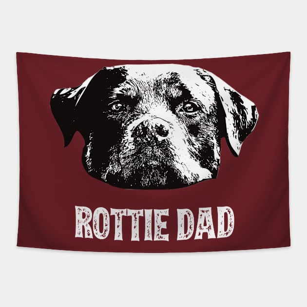 Rottweiler Dad Tapestry by DoggyStyles