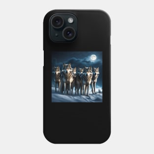 Full Moon Wolf Pack Phone Case