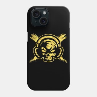 ✪ Skull with Headphones ✪ Abstract Tribal Tattoo Style Phone Case