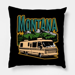 Vintage Montana Travel Pillow