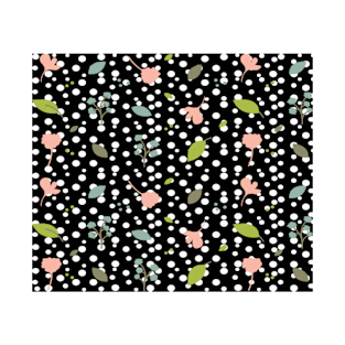 Pink/Green and Polka Dot Pattern T-Shirt