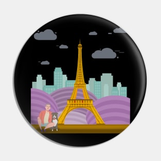 A trip with my dog to Paris Pin