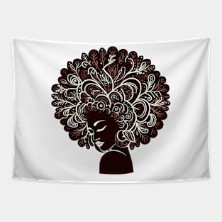 Afrocentric Woman With Afro Hair Tapestry