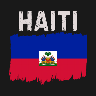 Vintage Haiti Haitians Flag Pride Gift T-Shirt