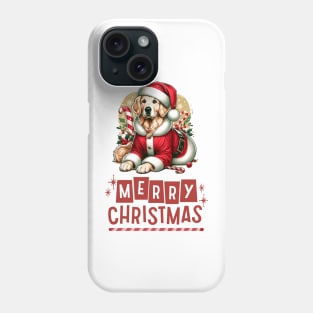 Merry Christmas Golden Retriever Dog Phone Case