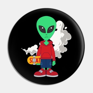 Alien skater Pin