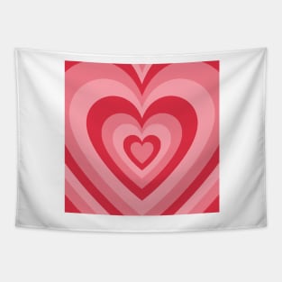 pink + red retro heart Tapestry