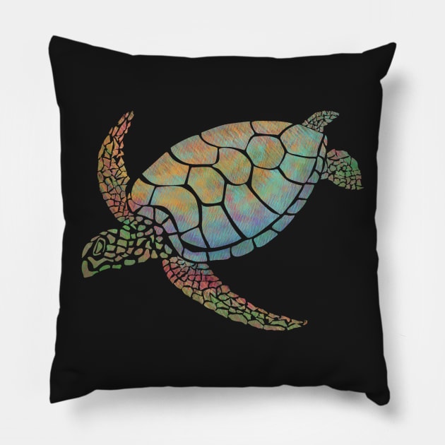 Sea Turtle Pillow by JulietLake