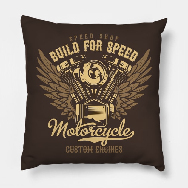 Build For Speed Pillow by Verboten