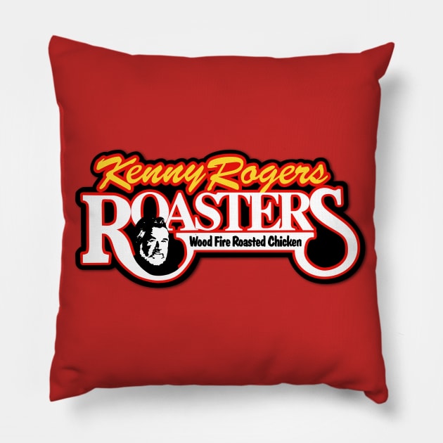 Kenny Roger's Roasters Pillow by BigOrangeShirtShop