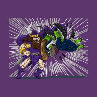 Minnesota Vikings Fans - Kings of the North vs Bashed Birds of the Sea T-Shirt