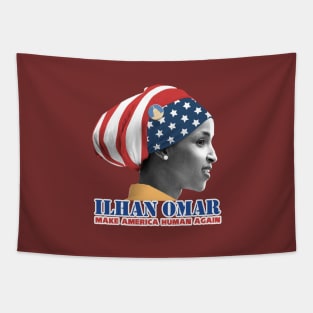 Ilhan Omar Make America Human Again Tapestry