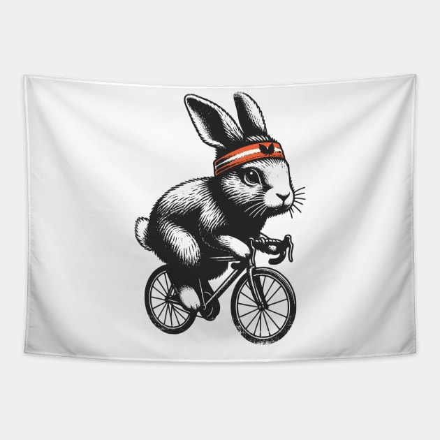 Cycling Bunny Tapestry by susanne.haewss@googlemail.com