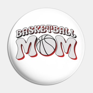 Basketball Mom Halftone Retro Pin