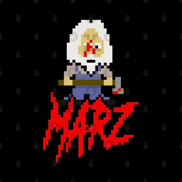 Slasher Man Retro 8 Bit Marz Paul Ehlers by WithoutYourHead