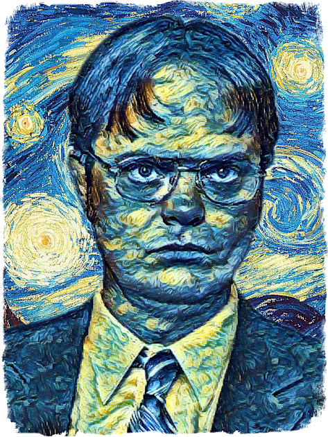 Dwight Schrute Van Gogh Style Kids T-Shirt by todos