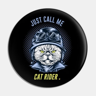 MOTORCYCLE BIKE RIDER - Cat RIDER Pin