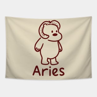 Aries Bear Cute 2 Tapestry