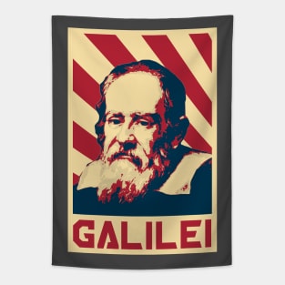 Galileo Galilei Retro Propaganda Tapestry
