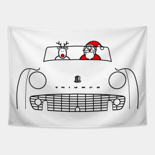 Triumph TR3 classic British sports car Christmas special edition Tapestry