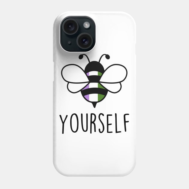 Cute Bee YourSelf Genderqueer Bee Gay Pride LGBT Rainbow Gift Phone Case by Lones Eiless