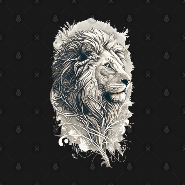 White Lion by AI INKER