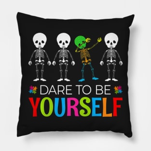 Dare To Be Yourself Autism Awareness Pillow