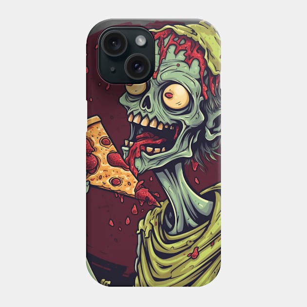 Zombie Pizza Party: Apocalypse Gourmet Phone Case by emblemat2000@gmail.com