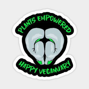 Plants Empowered Happy Veganuary New Year Magnet