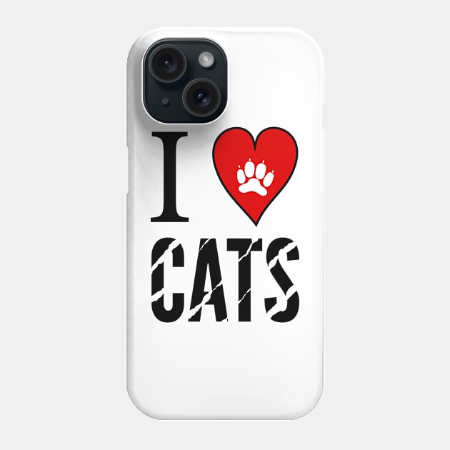 I *Heart* Cats Phone Case by TeslaAndFriends2018