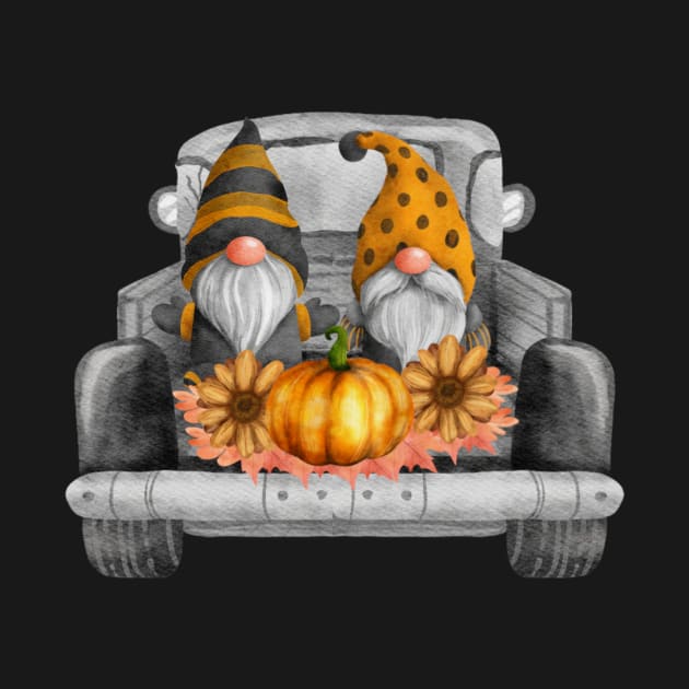 Autumn Gnomes in a Pickup Truck by 2CreativeNomads