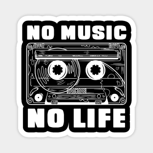 No Music No Life Cassette Magnet