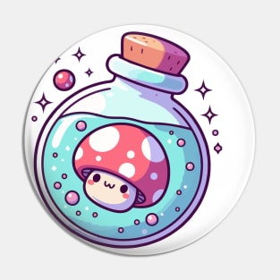 Kawaii Mushroom in Jar Pin