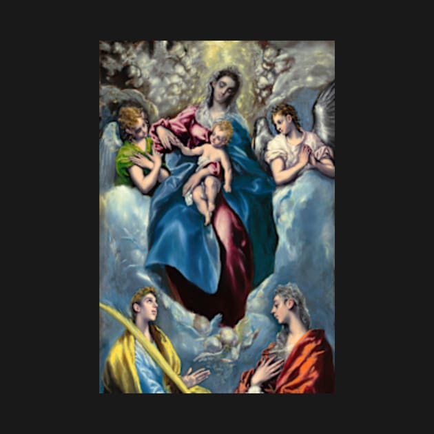 El Greco, Madonna and Child with Saint Martina and Saint Agnes, 1599, Art Print by ZiggyPrint