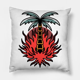 hot summer tattoo Pillow