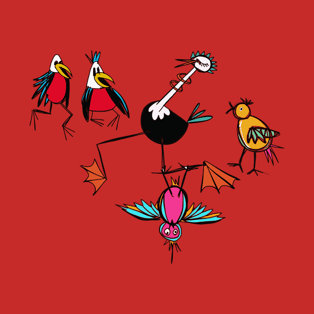 Bird Acrobats by bestree