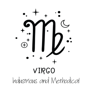 Virgo Personality Black Text T-Shirt