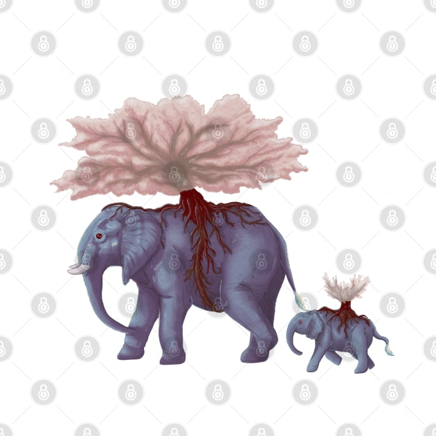 Colourful Elephant Trees by Xetalo