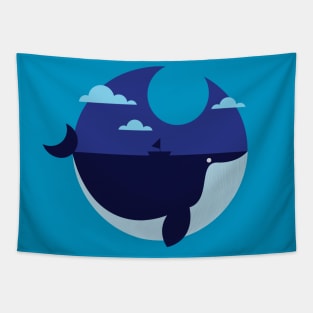 Whale shirt design Tapestry