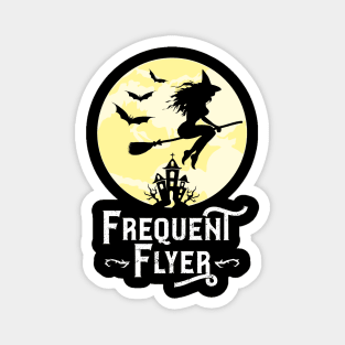 Frequent Flyer Funny Witch Halloween Teacher Magnet