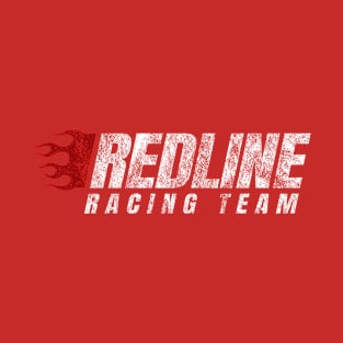 Redline Racing Team (Dark Red & White - Worn) T-Shirt