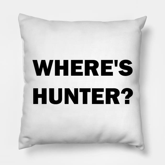 Where's Hunter? Pillow by valentinahramov