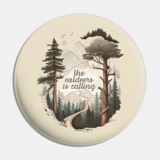 The outdoors is calling, Go Outside, hiking, nature, camping, outdoors, Pin