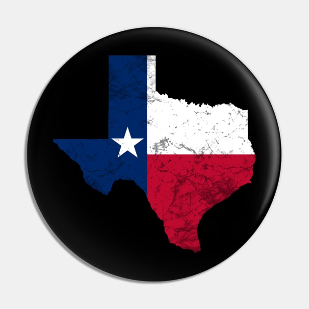 Texas State Map Flag Pin by Scar