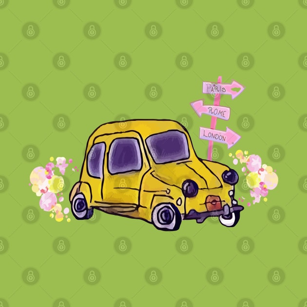 Cartoon Car (Fiat 600) by RetroTjoshak