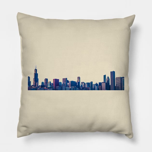 Chicago Skyline Pillow by tonylonder